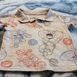 Marvel Super Hero boys collar shirt 3T
